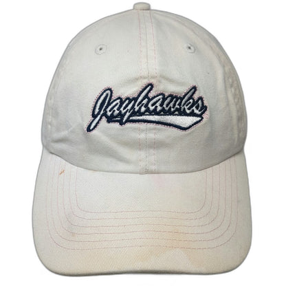 Kansas Jayhawks NCAA Gear For Sports Cap Hat White One Size Slideback Embroidery