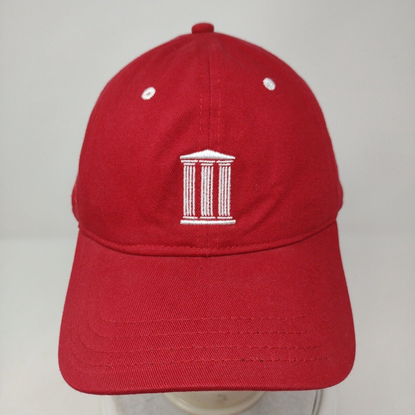 White Columns CC Slideback Hat Red One Size Adjustable Embroidered Pukka