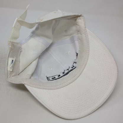Jantzen White Baseball Cap One Size Embroidered Patch Diver Waves Hat Vintage