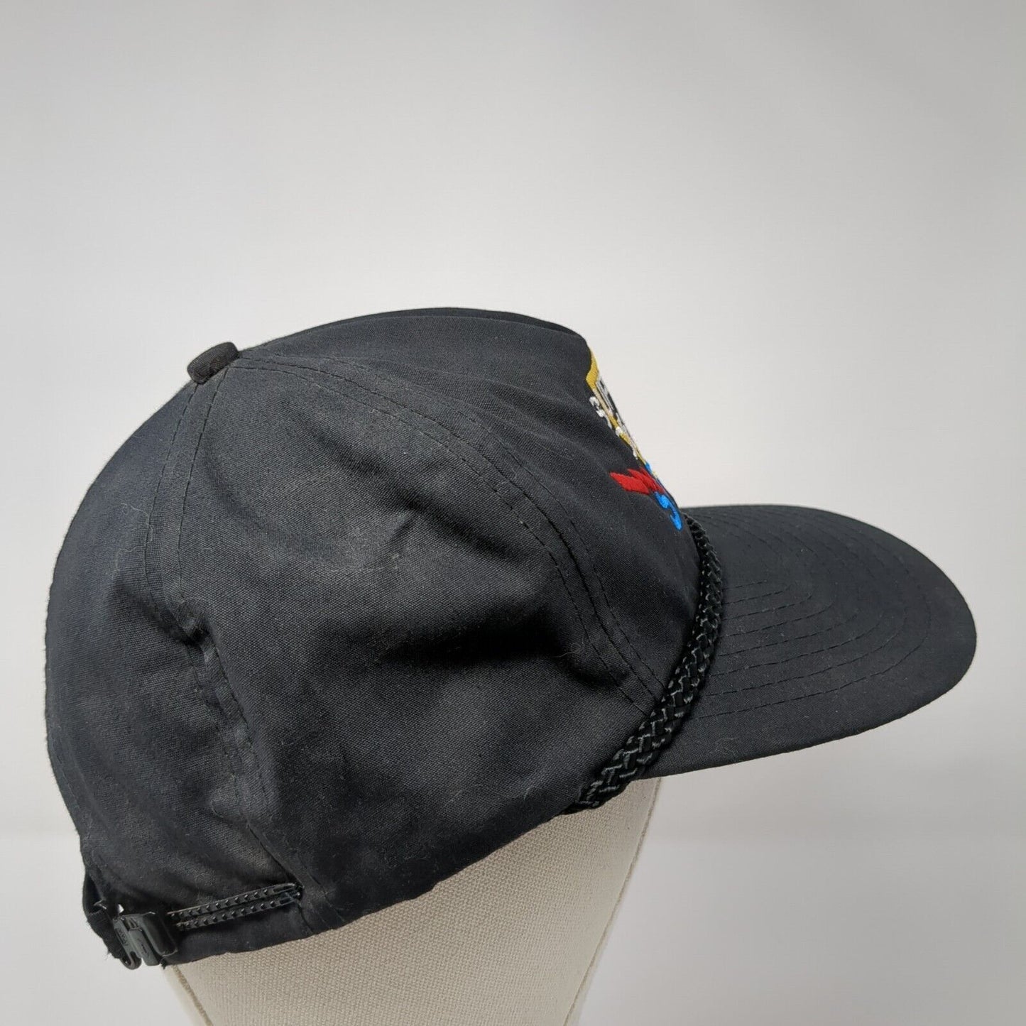 Support Desert Storm Strapback Rope Hat Black One Size Adjustable