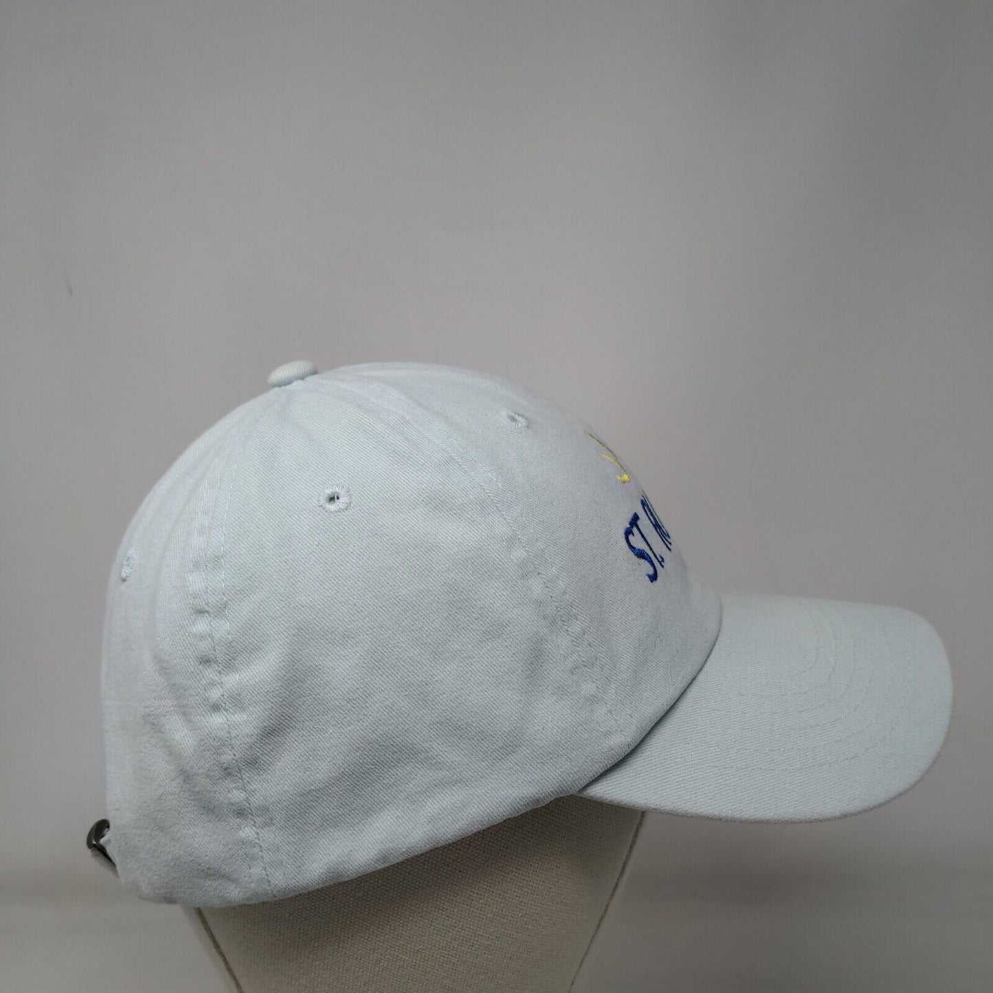 St. Augustine Slideback Hat Blue One Size Solid Adjustable Embroidered