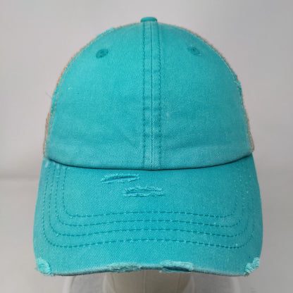 KB ETHOS Strapback Trucker Hat Ponytail Caps Multicolor OS Distressed Blank