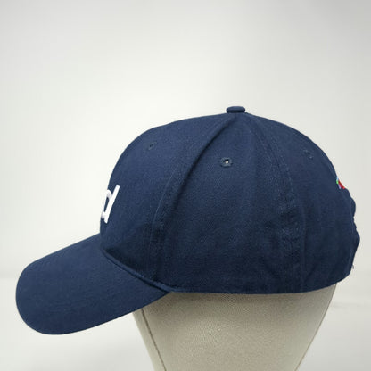 Blue Snapback Hat One Size Darby Logo 6 Panel Structured Graphic Embroidered