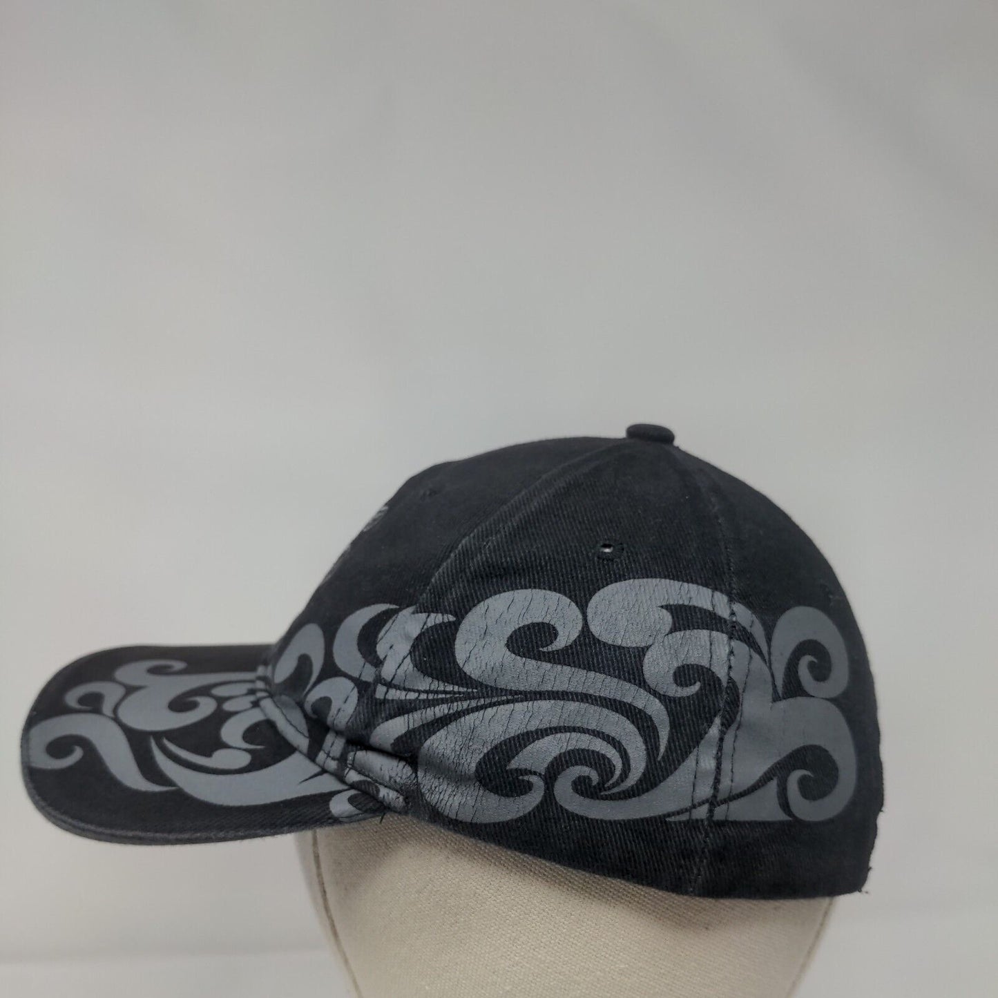 Hawaii Slideback Hat Black One Size Adjustable Embroidered 6 Panel Surfware