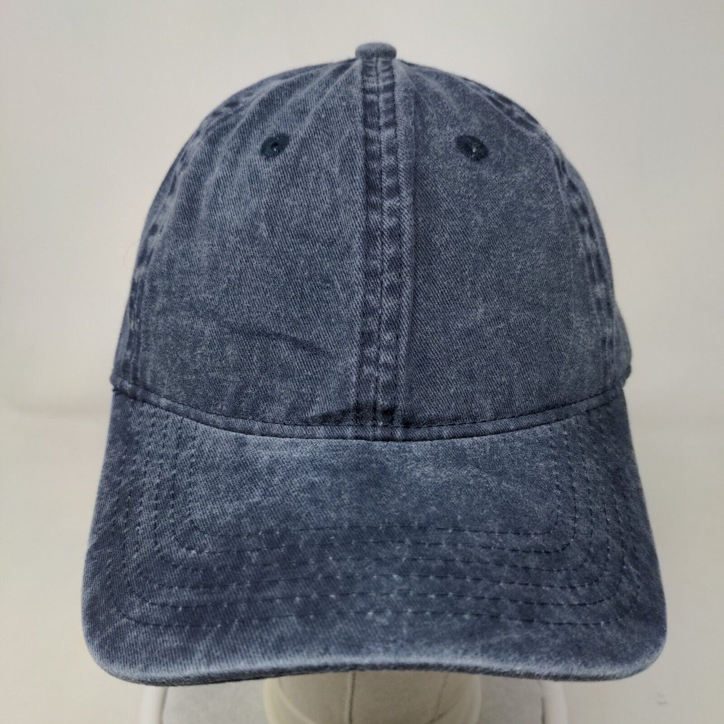 Unbranded Slideback Hat Blue One Size Adjustable 6 Panel Vent Holes Blank