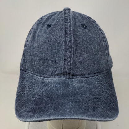 Unbranded Slideback Hat Blue One Size Adjustable 6 Panel Vent Holes Blank