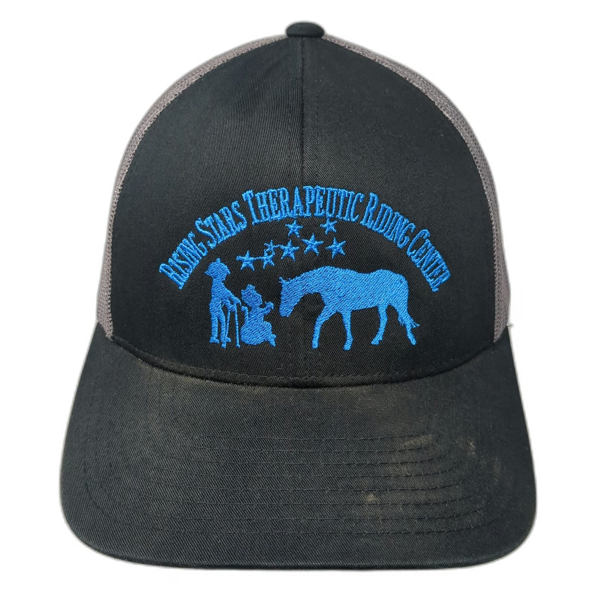 Pacific Headwear Trucker Hat Black One Size Snapback Mesh Horse Riding Center