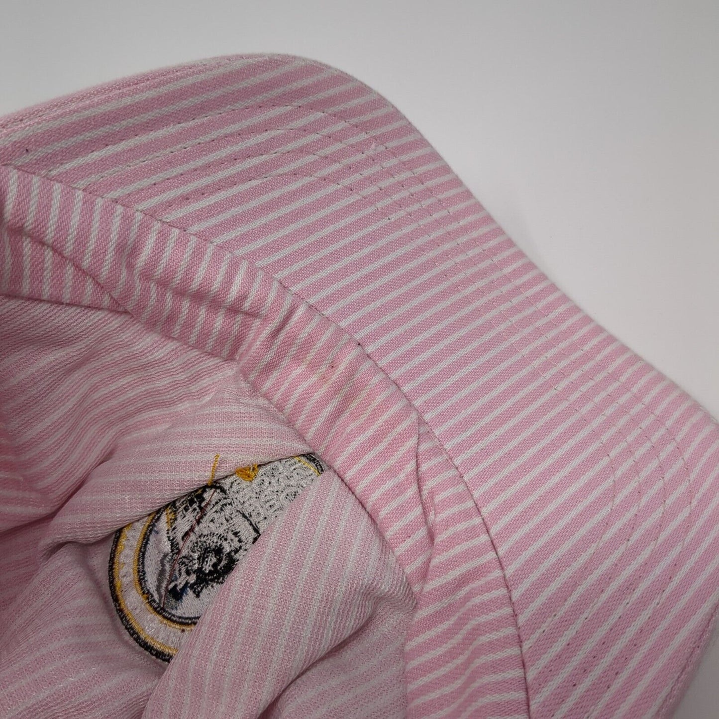 Durango & Silverton Train Conductor's Strapback Hat Pink One Size Striped