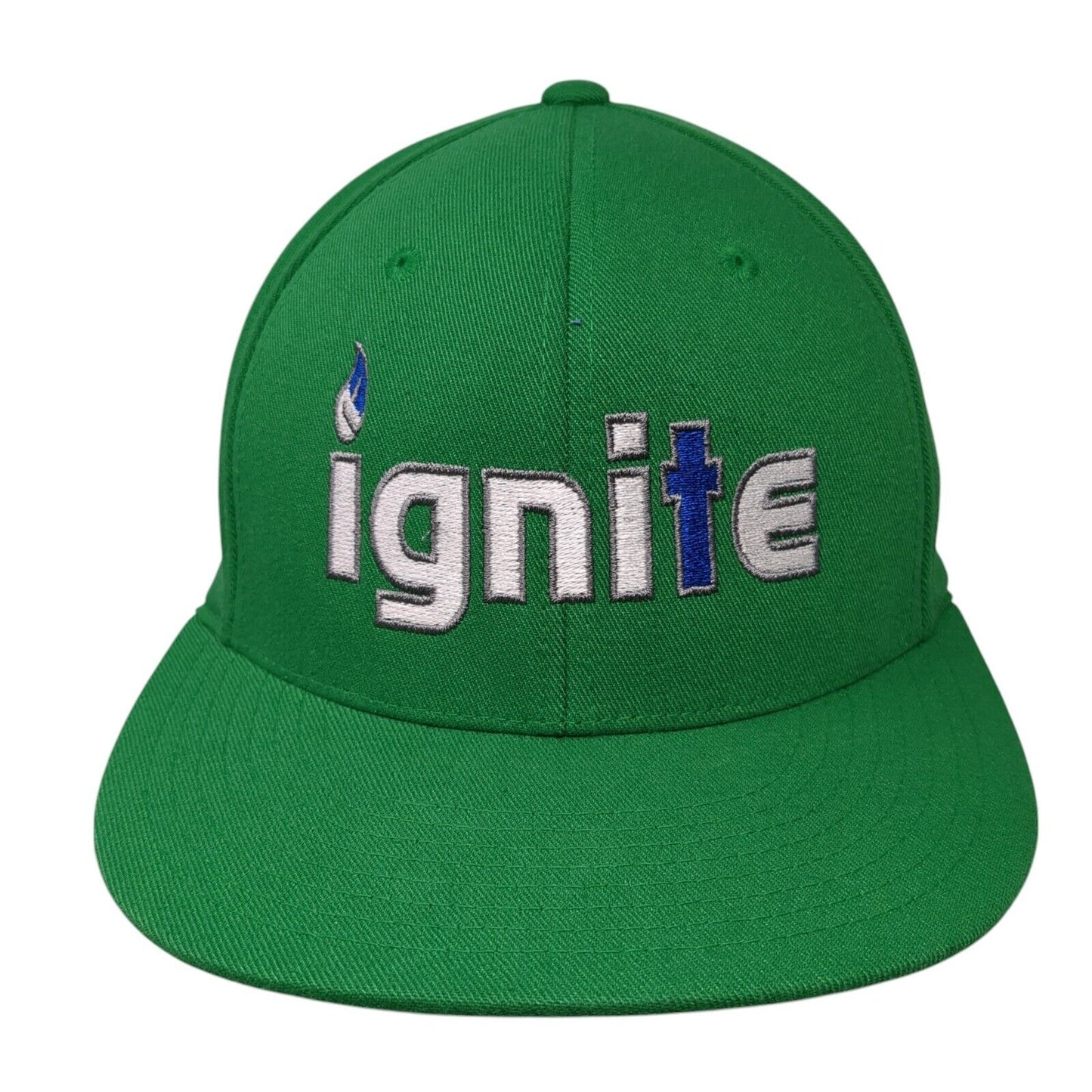 Ignite 811 Fitted Hat Green S/M Flexfit Eleven Elite Series Pacific Headwear