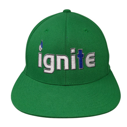 Ignite 811 Fitted Hat Green S/M Flexfit Eleven Elite Series Pacific Headwear