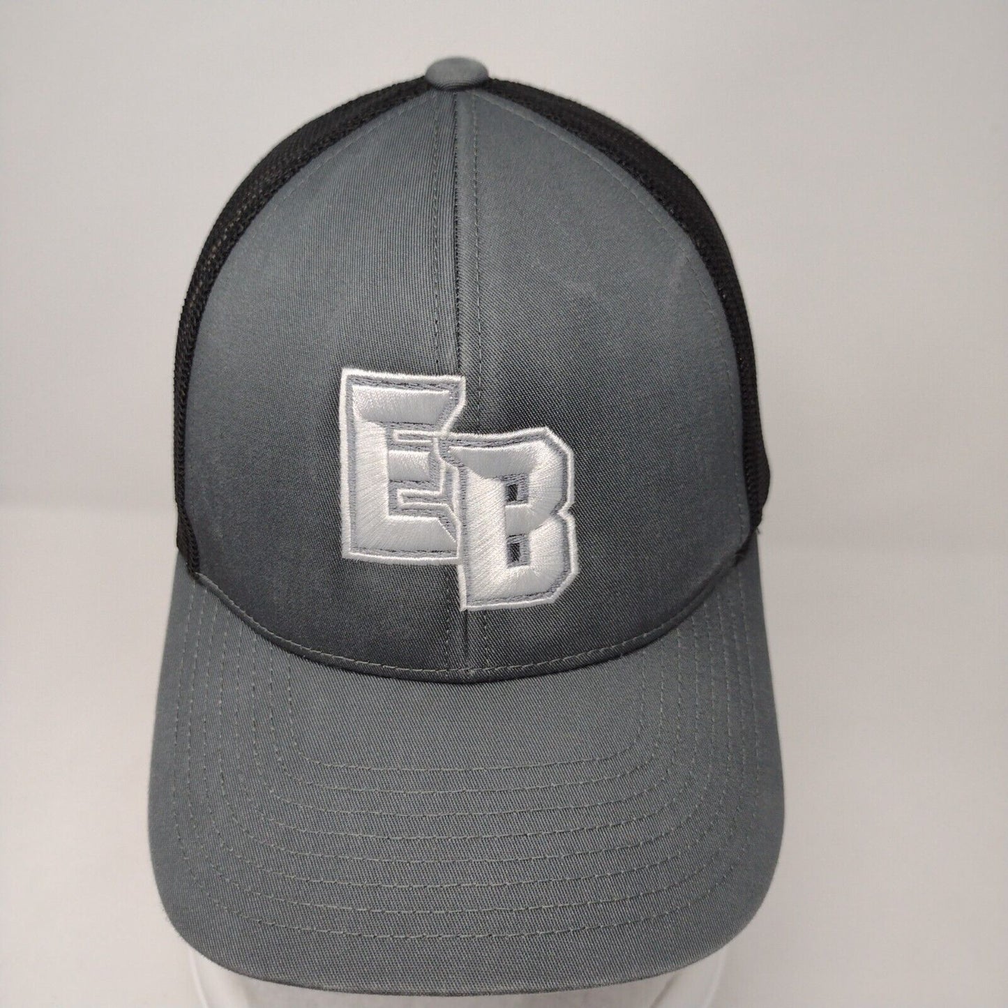 EB Snapback Mesh Back Trucker Hat Gray OSFA Embroidered Pacific Headwear