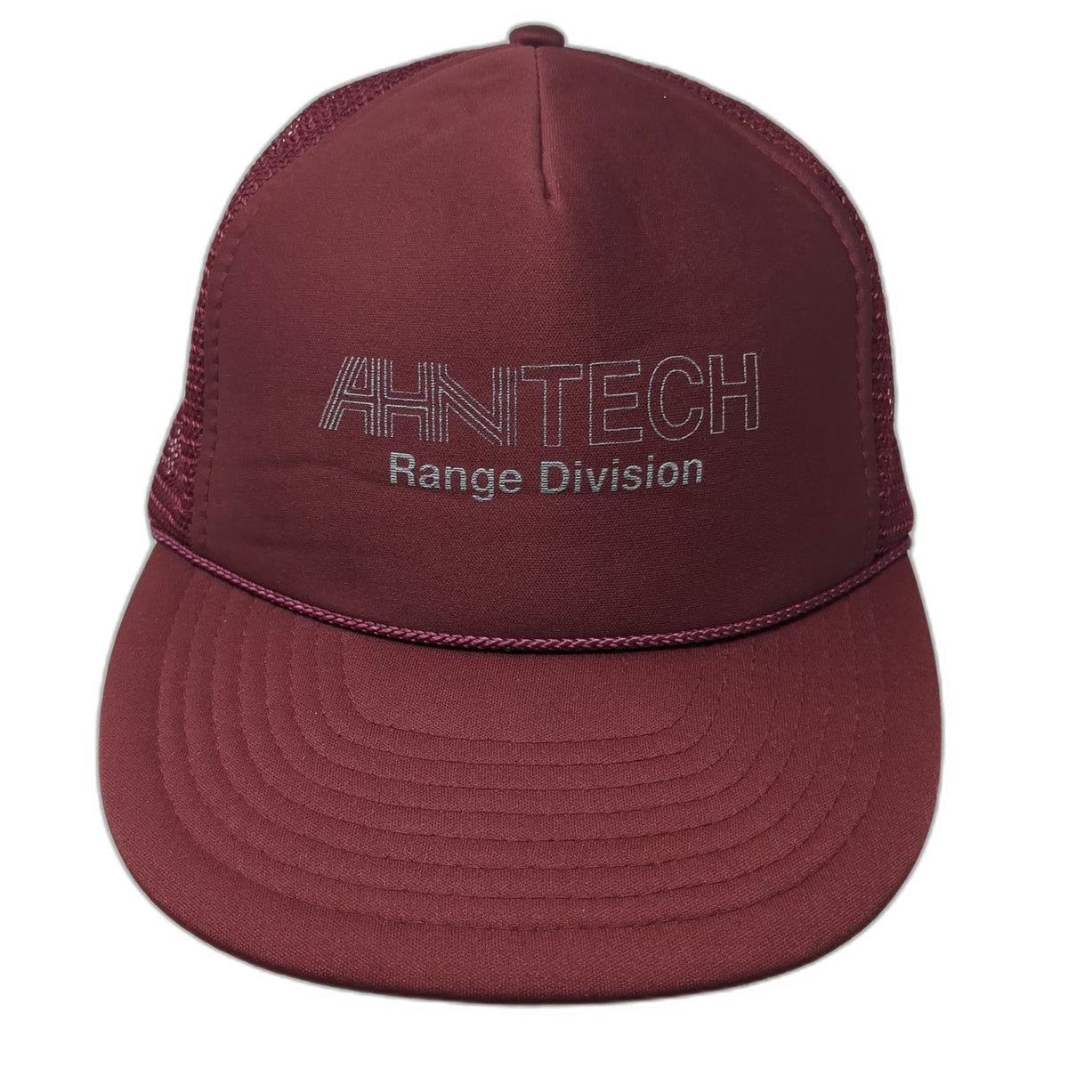 Trucker Hat Red One Size Mesh Back Snapback Rope Foam Front Ahntech Range