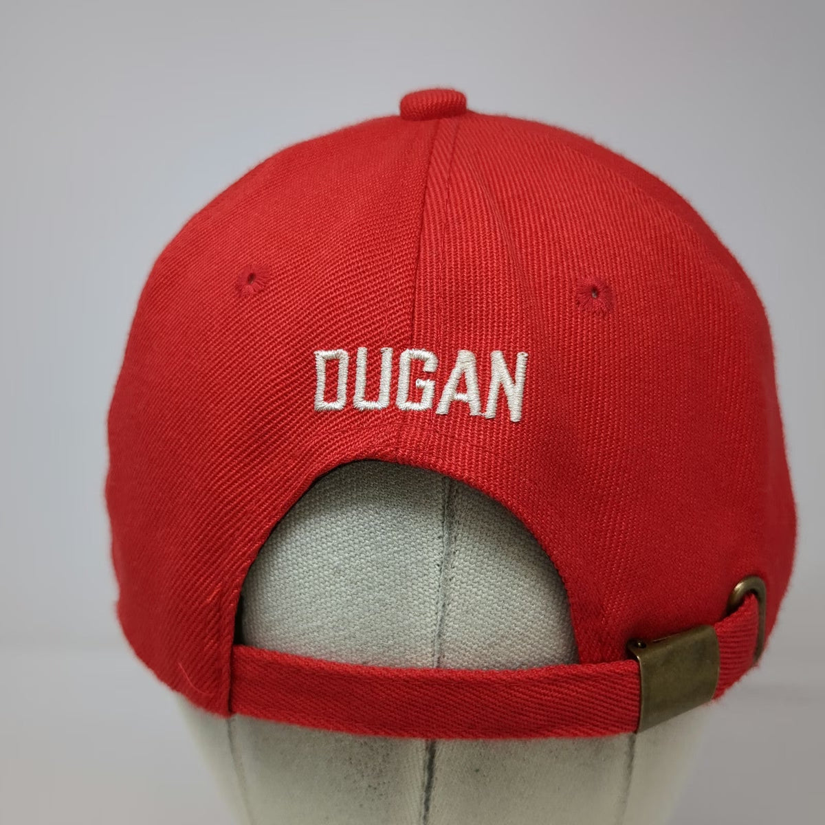Baseball Cap Red One Size Rockford Peaches AAGPBL Dugan 43 Patch Embroidery Hat