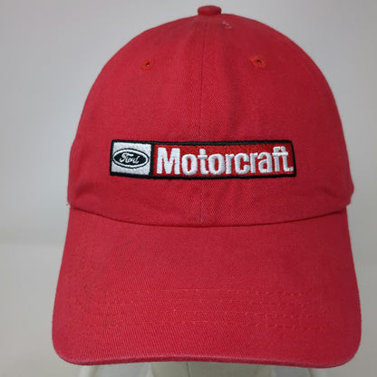 Ford Motorcraft Logo Baseball Cap Red One Size Embroidered Adjustable Strap hat