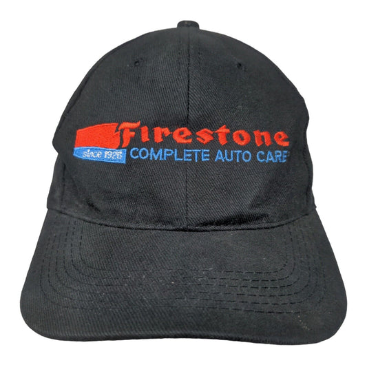 Firestone Complete Auto Care Strapback Hat Black OSFA Adjustable Embroidered