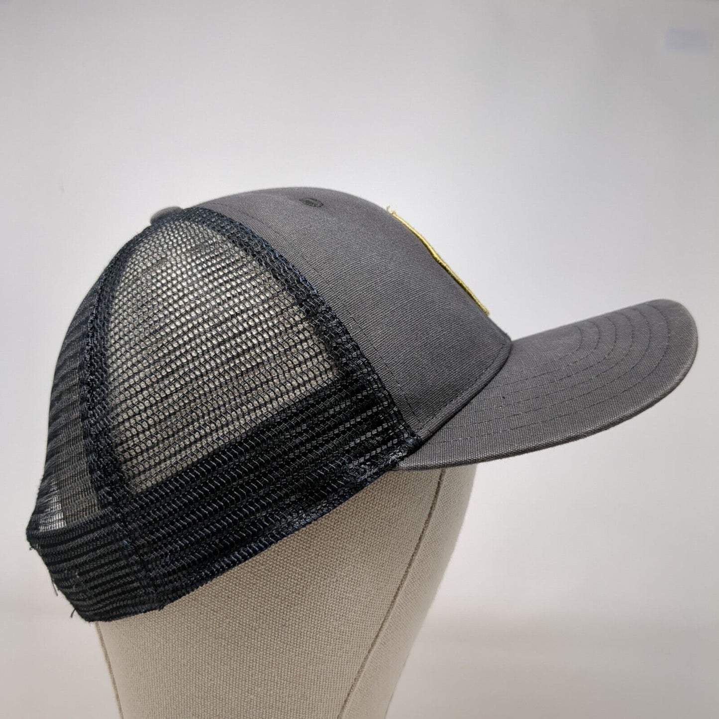 Diamond C Snapback Trucker Hat Gray One Size Adjustable Mesh Back Cotton