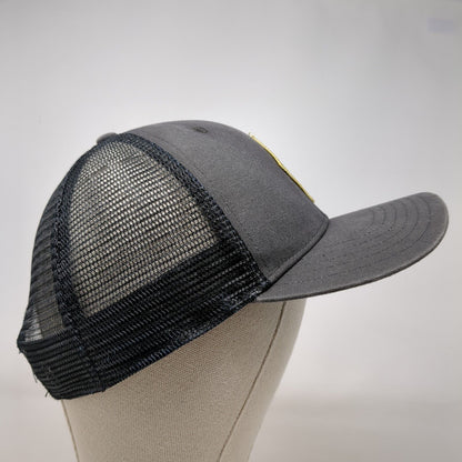 Diamond C Snapback Trucker Hat Gray One Size Adjustable Mesh Back Cotton