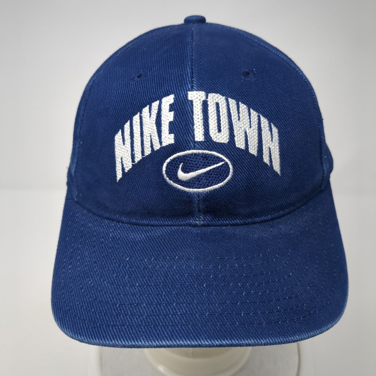 Nike Town Strapback Hat Blue One Size Adjustable USA Swoosh Embroidered