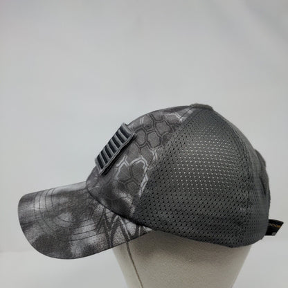 American Flag Strapback Hat Gray OSFM Adjustable Patriotic Condor