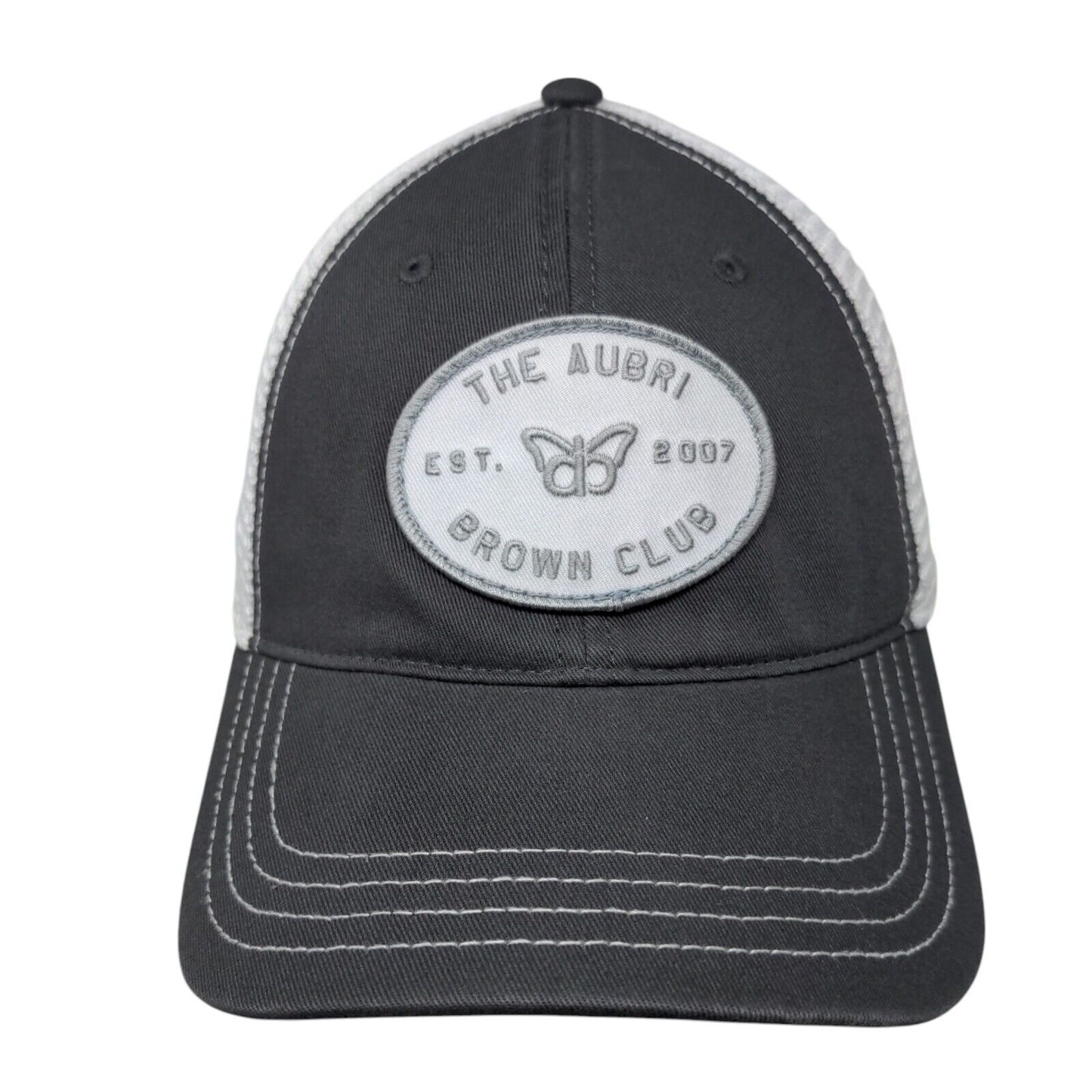 The Aubri Brown Club Est. 2007 Snapback Trucker Hat Gray M/L 6 Panel Richardson