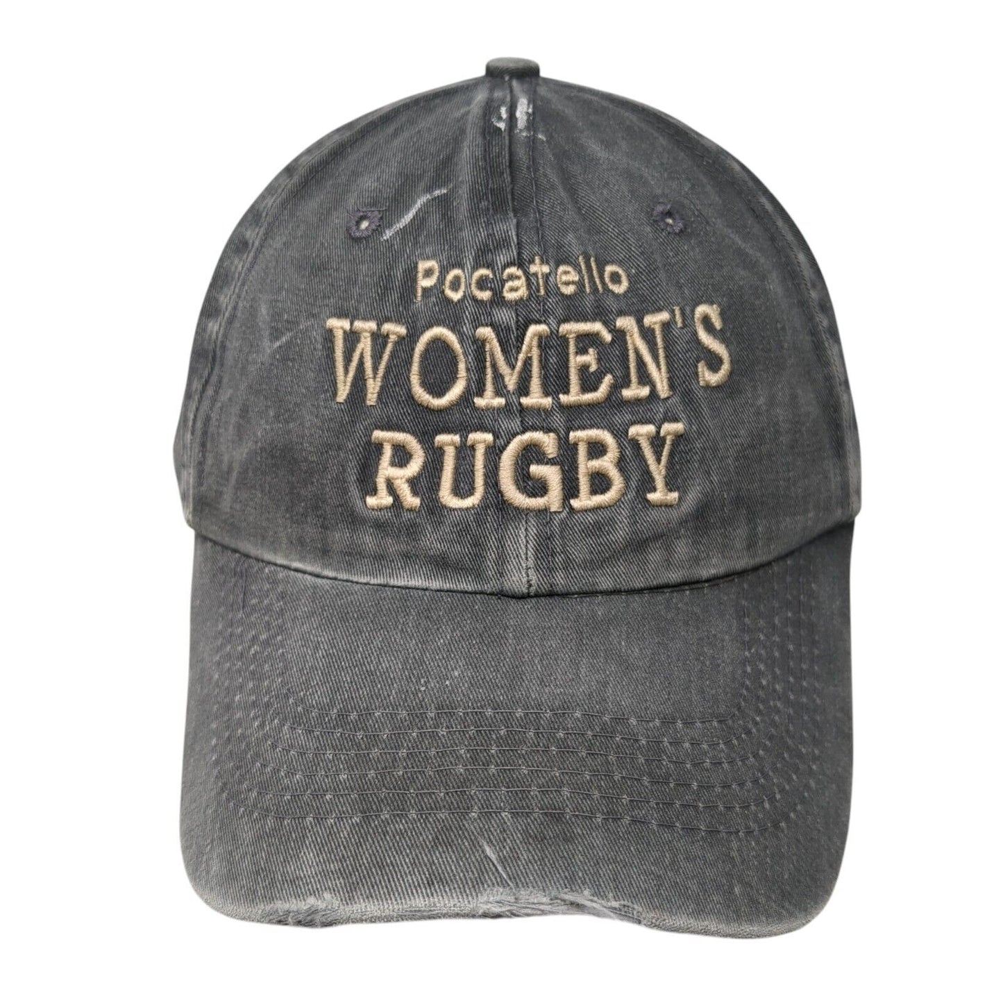 Pocatello Women's Rugby Slideback Hat Gray One Size Distressed Port Authority