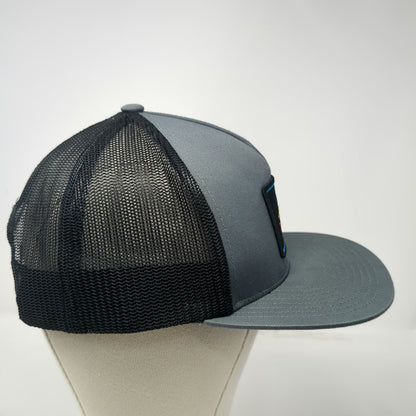 Pacific Headwear Trucker Hat Gray One Size Mesh Snapback Car Wash Logo Flat Bill