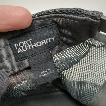 Port Authority Trucker Hat Black One Size PortaPros Embroidered Patch Snapback