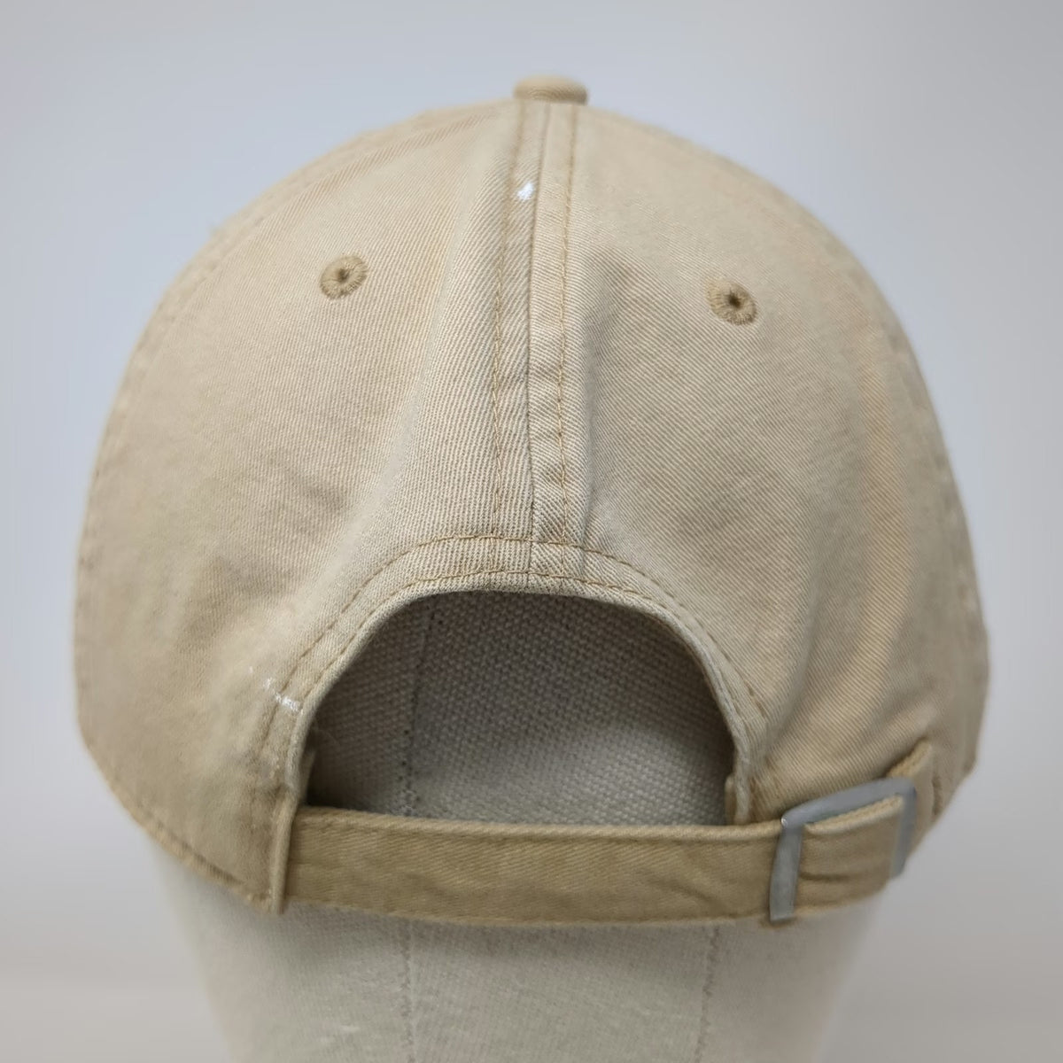 GLH Baseball Cap Beige One Size Cotton Slideback Embroidered Anchor Logo Hat