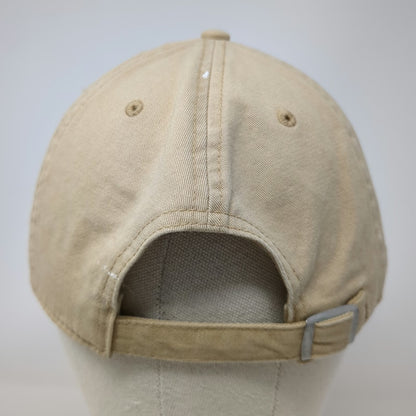 GLH Baseball Cap Beige One Size Cotton Slideback Embroidered Anchor Logo Hat