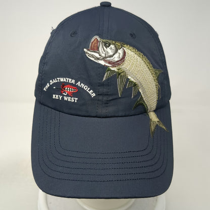 The Saltwater Angler Baseball Cap Blue One Size Embroidered Fish Key West Hat