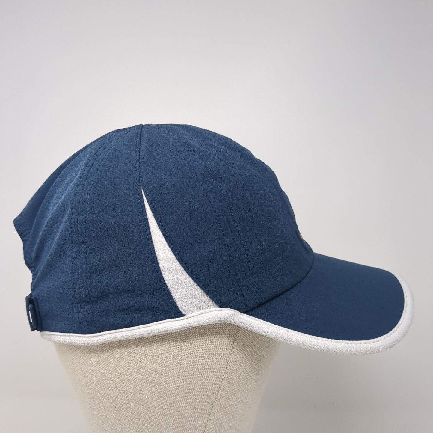 Adidas 3 Stripes Strapback Hat Blue One Size Adjustable White Trim