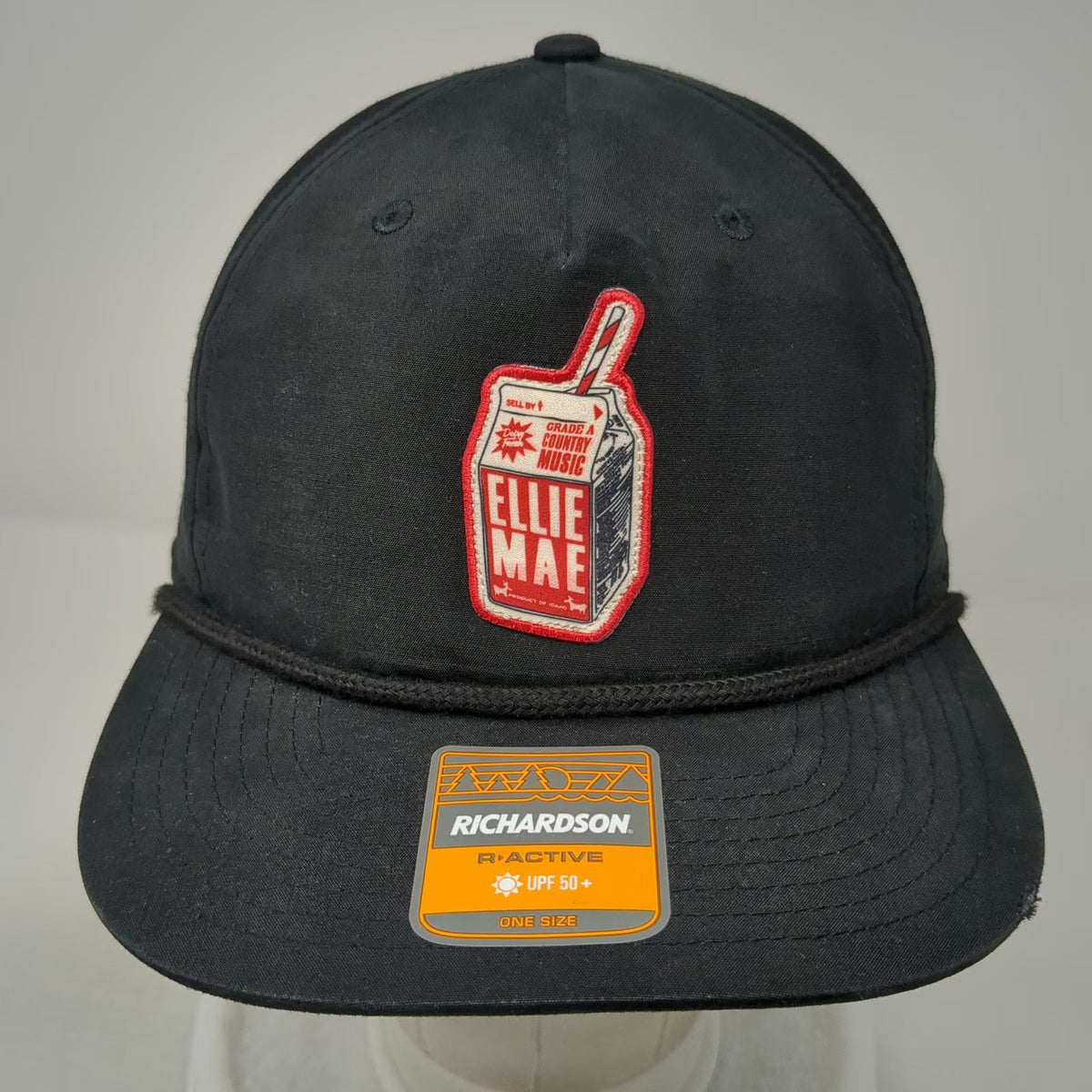 Richardson 5 Panel Black One Size Ellie Mae Country Music Milk Carton Rope Hat