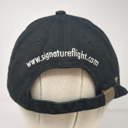 Cap America Baseball Hat Black One Size Signature Flight Support BBA Aviation