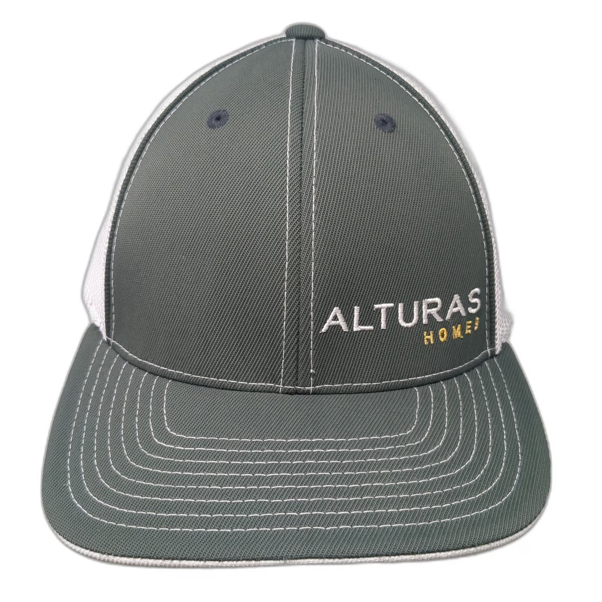 Pacific Headwear Baseball Cap Gray Alturas Homes XL Mesh Back Flexfit Pro Hat