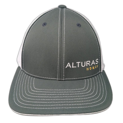 Pacific Headwear Baseball Cap Gray Alturas Homes XL Mesh Back Flexfit Pro Hat