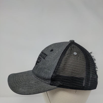 Indian Creek Steakhouse ICS Snapback Trucker Hat Gray OS Mesh Back Buck's Bag