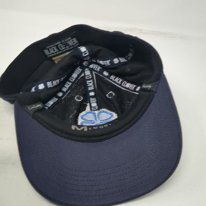 Black Clover Baseball Cap Blue XL Live Lucky Advocates Stretch Memory Fit hat