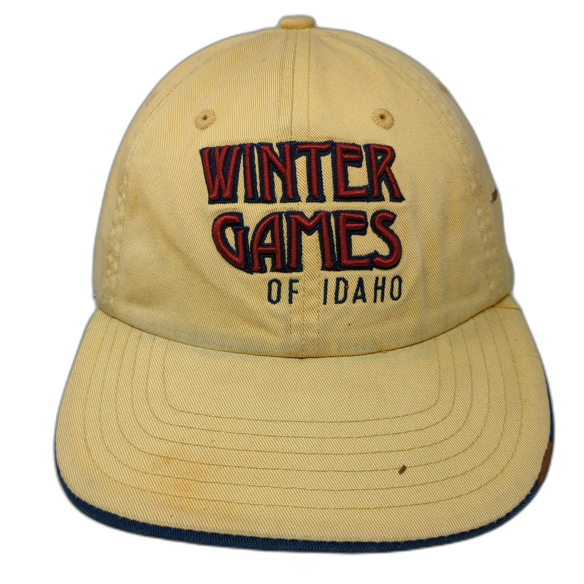 Promoshop Winter Games of Idaho Baseball Cap Yellow Blue One Size Slideback hat