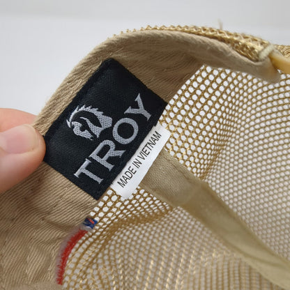 Troy Trucker Hat Black Gold One Size Tennessee US Flag Clarksville TN Mesh