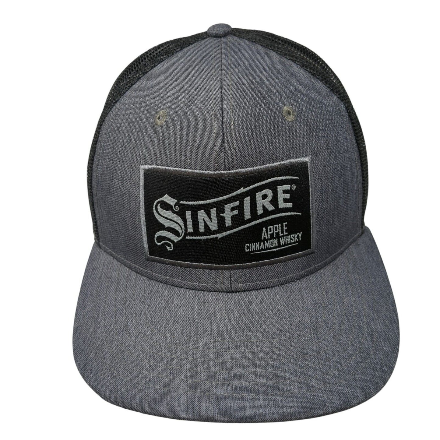 Sinfire Snapback Trucker Hat Gray One Size Adjustable Embroidered Mesh Back