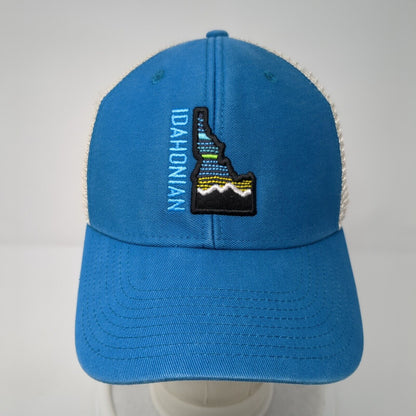 Idahonian Strapback Trucker Hat Blue One Size Adjustable Mesh Back Ouray