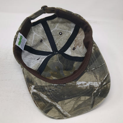 Graffiti Baseball Cap Green Brown One Size Kuma Embroidery Camo Slideback Hat