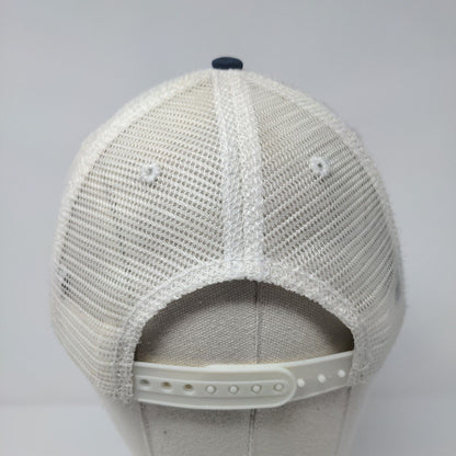 Yellowstone National Park Snapback Trucker Hat Blue OSFA Mesh Back