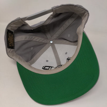 A2P Snapback Hat Gray One Size Adjustable Embroidered 6 Panel Yupoong