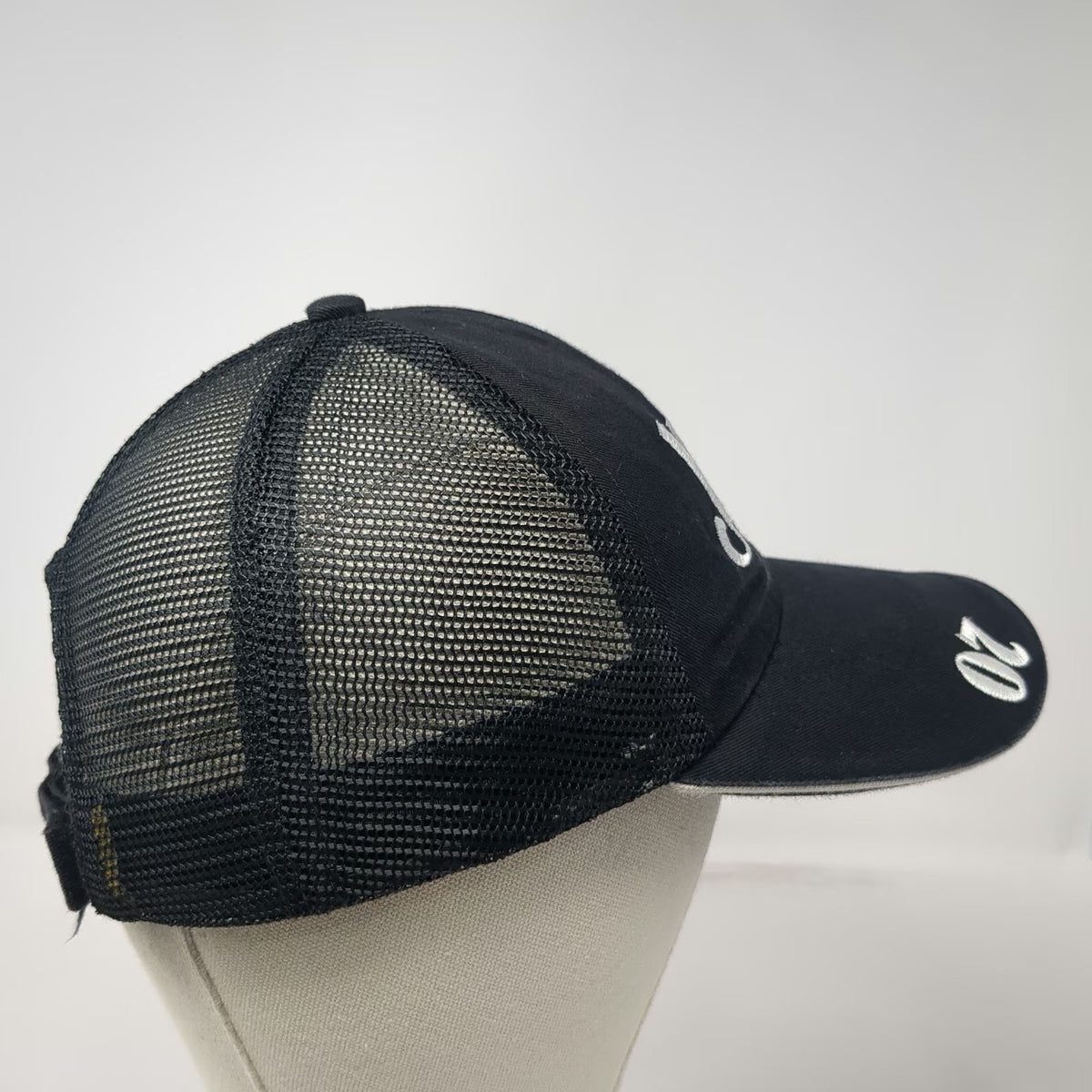 Jack Daniel's Baseball Cap Black One Size Mesh Back Strapback Hat Whiskey Logo