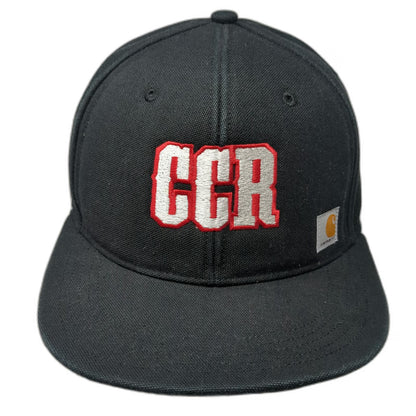 Carhartt Snapback Black One Size CCR Embroidery Flat Brim Cotton Workwear Hat