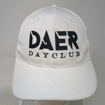 DAER Dayclub Embroidered Baseball Cap White One Size Strapback Adjustable Hat