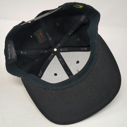 Yupoong Snapback Black Hat One Size Blue Hyena Patch Flexfit 110 Structured Cap