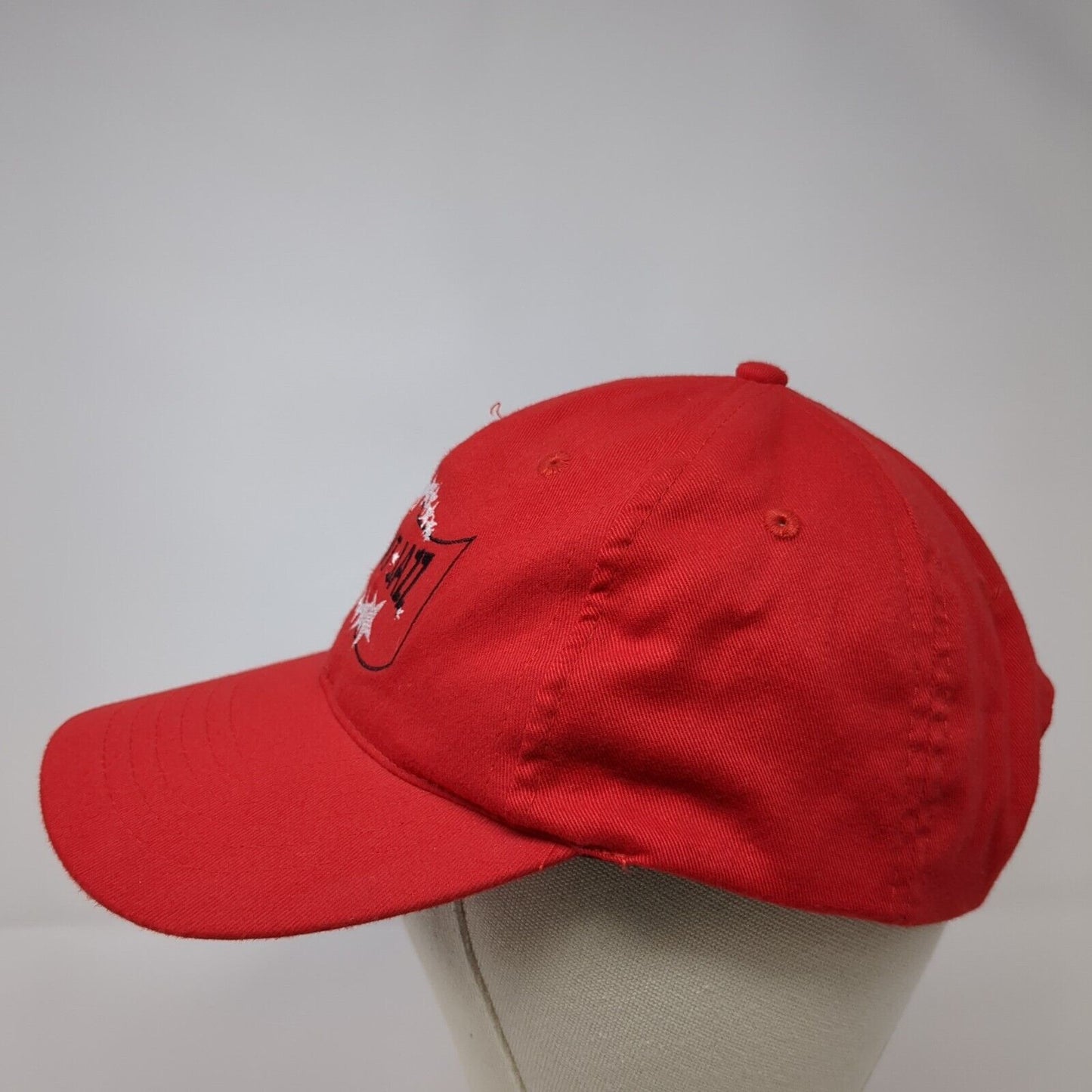 All That Jazz Slideback Hat Red One Size Adjustable Embroidered 6 Panel KC Caps