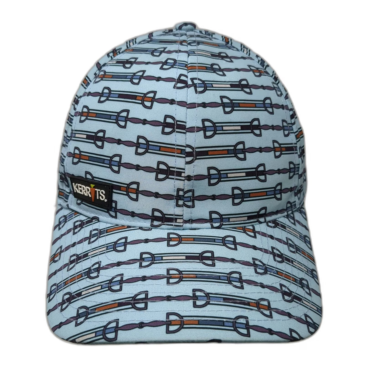 Kerrits Snapback Hat Blue One Size Polyester Equestrian Horse Bit Print Pattern